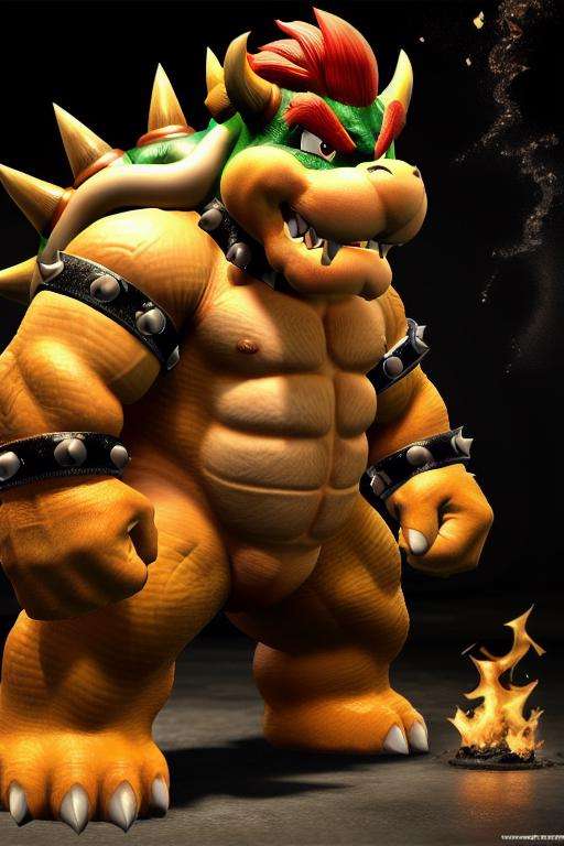 modelshoot style,  (extremely detailed 8k wallpaper),  bowser nude by Touch Night on Tensor.Art