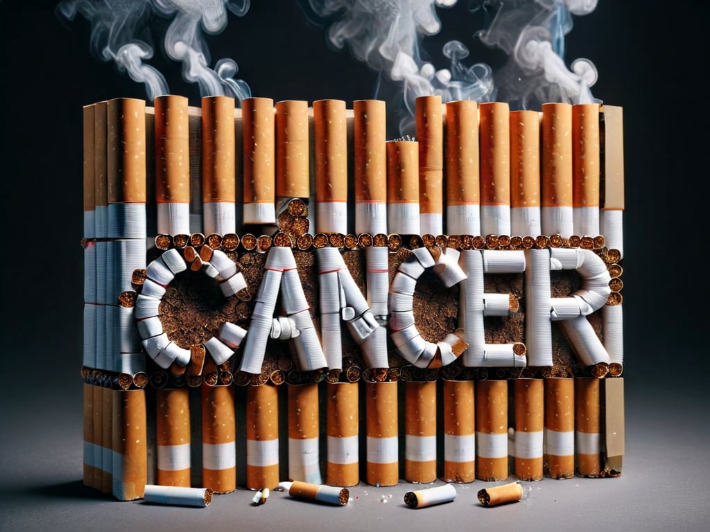 "FREE CANCER" text logo, pack of cigarettes, <lora:Harrlogos_v1.1:0.75> block letters, ral-cigarette <lora:ral-cigarette-sdxl:0.75> 