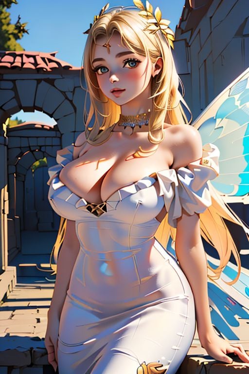 <lora:auroraFateV10-000012:0.8>,(masterpiece, best quality, hi-res:1.2), 1girl, solo,wings , blonde hair , beutiful girl , huge breasts