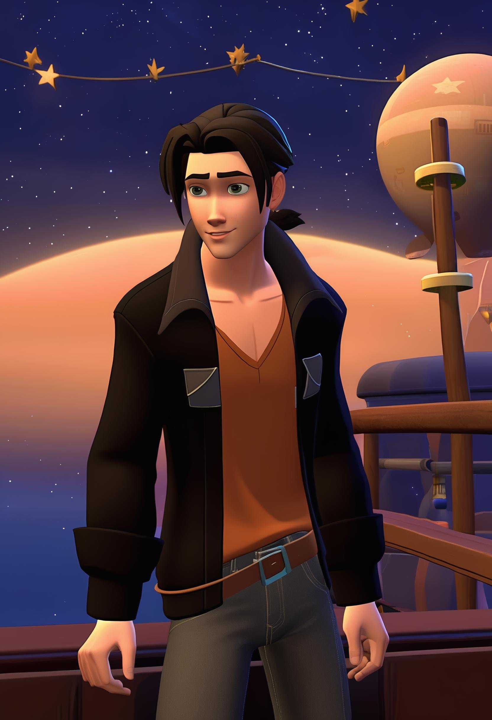 3d animation of HawkJim,  The Sims 4 style,  15 years old by scarletsword45 on Tensor.Art