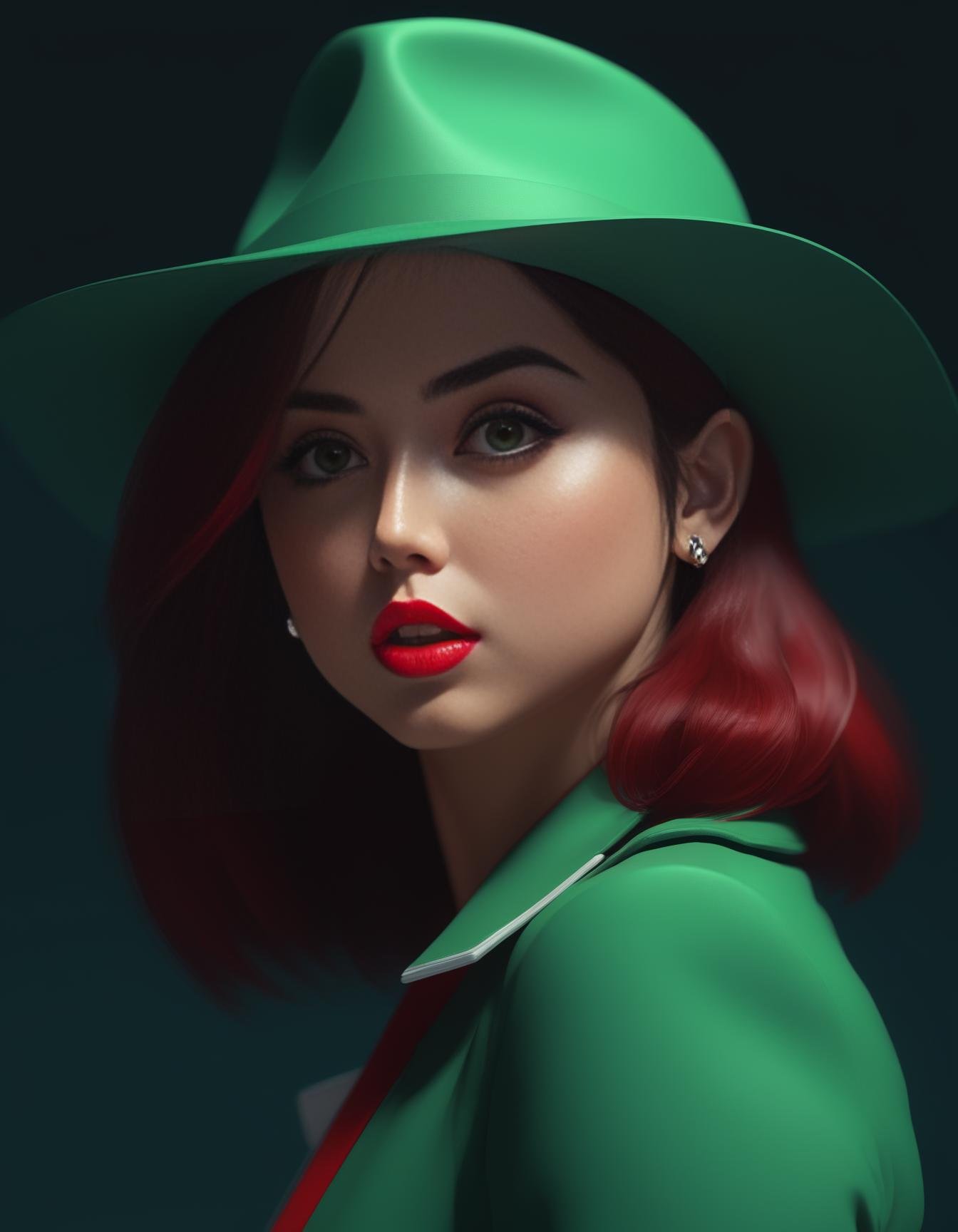 <lora:AnadeArmasSDXL:1>,AnadeArmas,Kodak portrait. by wlop, ilya kuvshinov, krenz cushart, greg rutkowski, trending on pixiv. zbrush sculpt, octane, maya, houdini, vfx. beautiful woman wearing hat green, red and white, degaje . digital painting. line art fighter, cinematic dramatic atmosphere, sharp focus, volumetric lighting. blue ayes