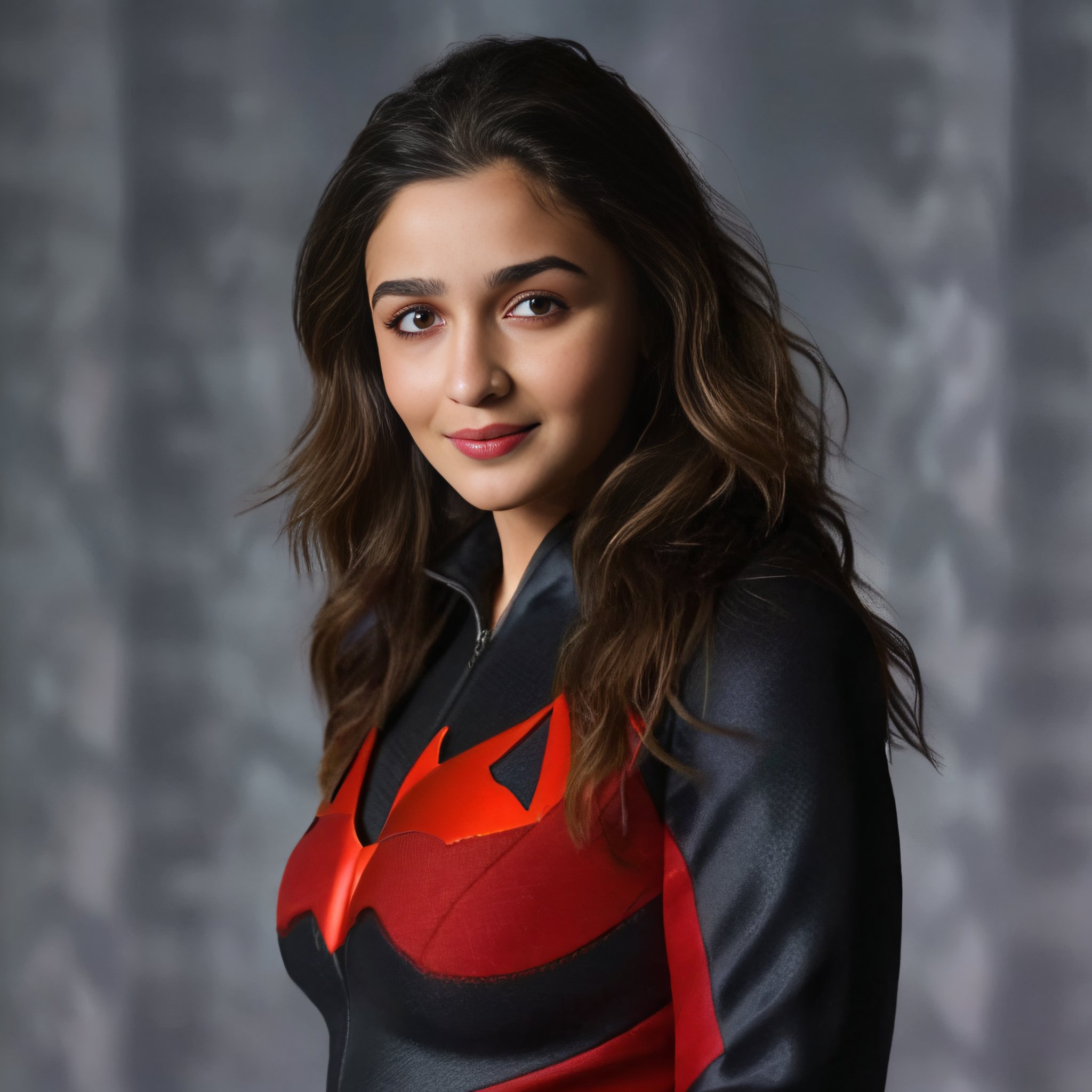 (AliaBhatt)<lora:AliaBhattSDXL:1>  photo of AliaBhatt  in batwoman suit, Gotham city, with clear face