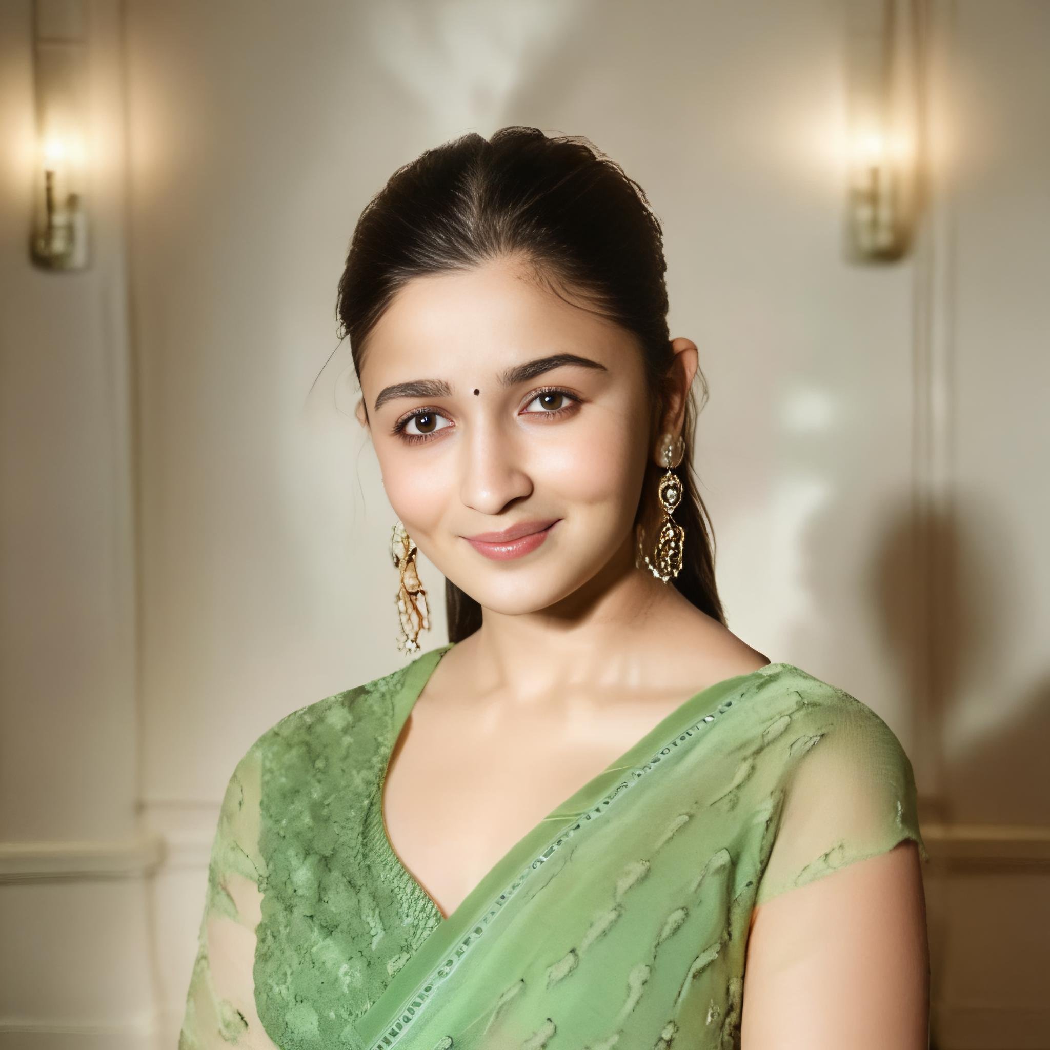 AliaBhatt,<lora:AliaBhattSDXL:1> A Photograph of a female portrait capturing exquisite realism and intricate details in soft, ethereal lighting, evoking a profound sense of serenity.