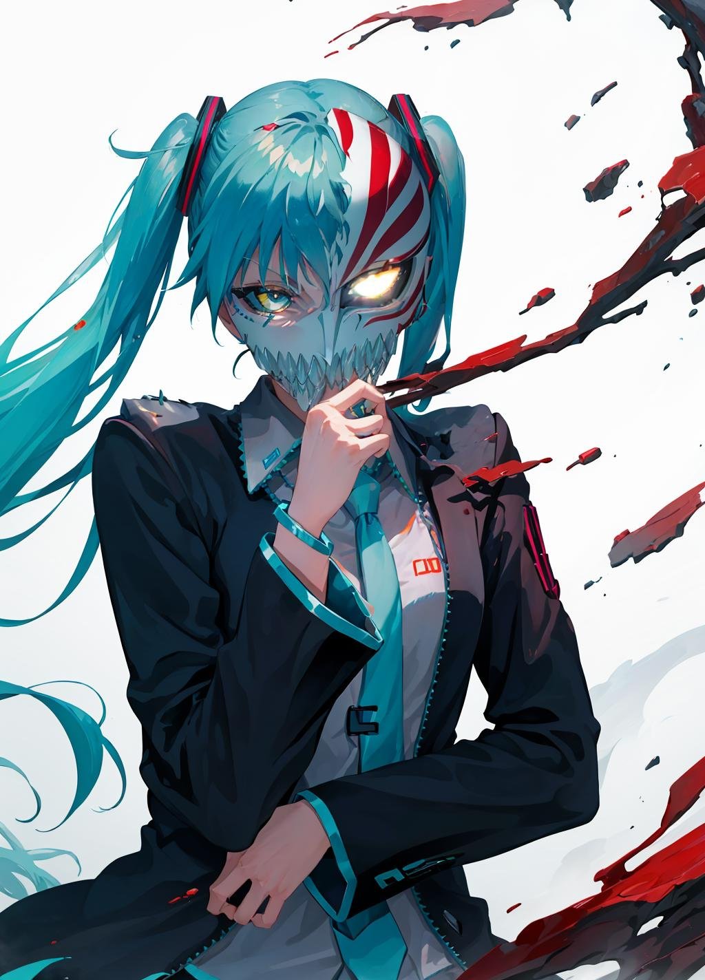 ((hollowfication)),  monster girl,  hatsune miku by Lembont on Tensor.Art