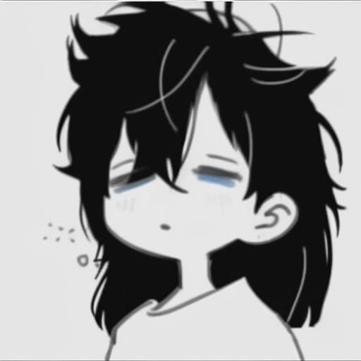 msg, long hair, shirt, monochrome, greyscale, parted lips, messy hair,  <lora:LCM_LoRA_Weights_SD15:0.8> <lora:mecchi_sleepy_girl-09:1>