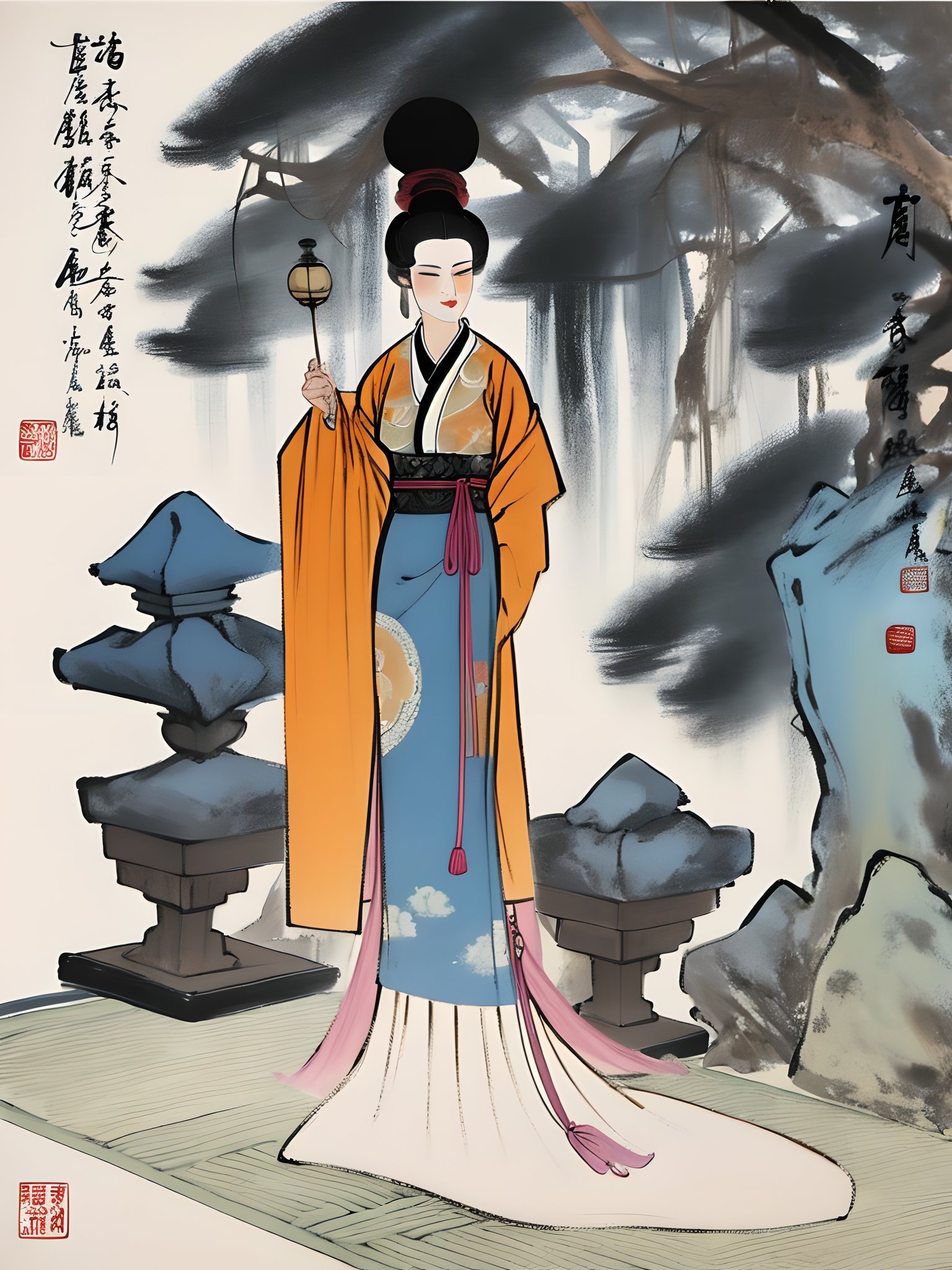  Chinese lady painting