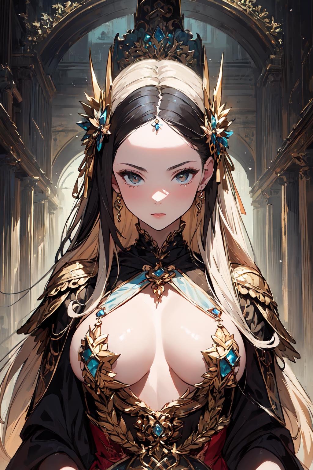 (masterpiece, top quality, best quality, official art, beautiful and aesthetic:1.2),1girl,pasties,very_long_hair,extreme detailedcolorful,highest detailed,