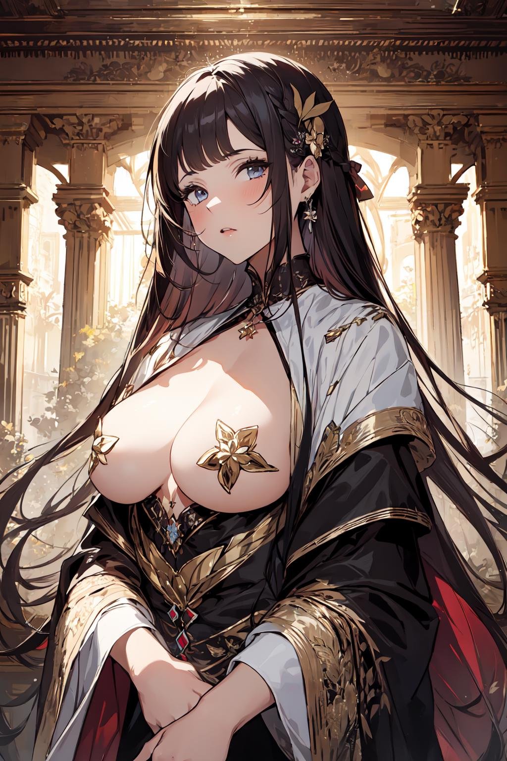 (masterpiece, top quality, best quality, official art, beautiful and aesthetic:1.2),1girl,pasties,very_long_hair,extreme detailedcolorful,highest detailed,