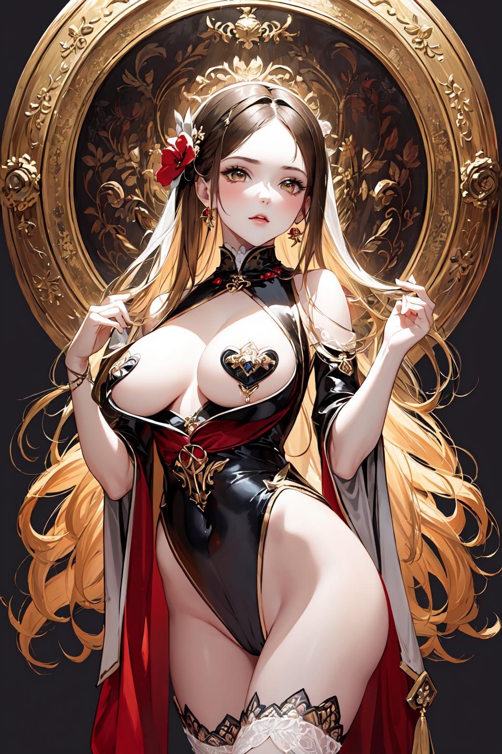 (masterpiece, top quality, best quality, official art, beautiful and aesthetic:1.2),1girl,pasties,very_long_hair,extreme detailedcolorful,highest detailed,