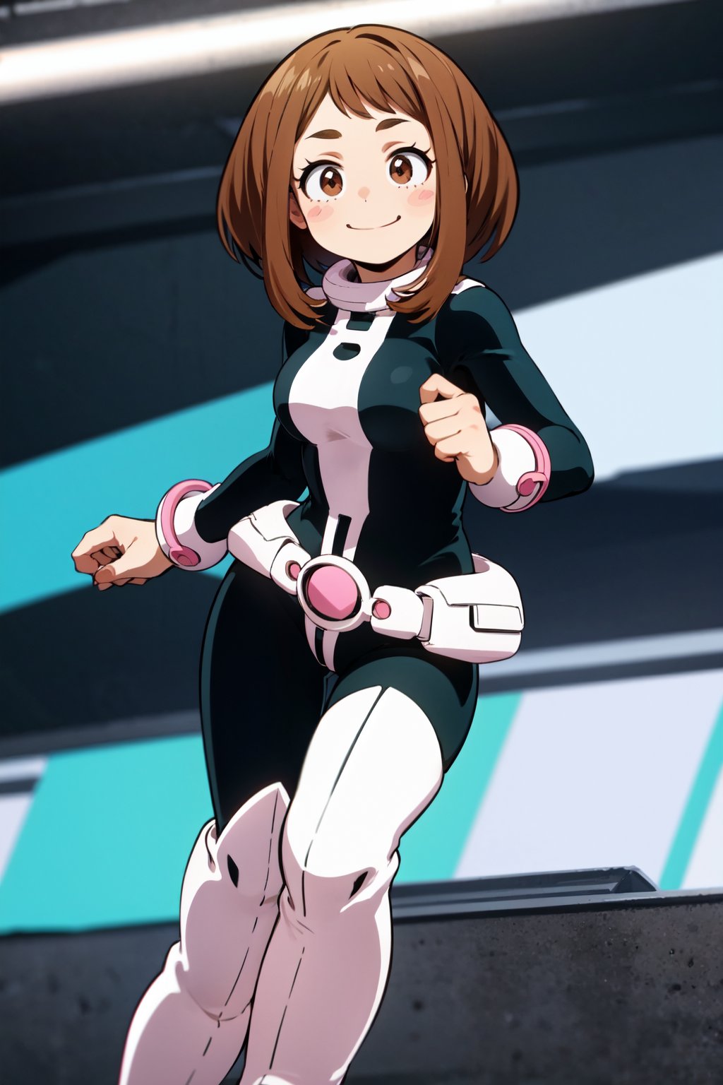 solo,  ochako,  black bodysuit by Idkanymore50 on Tensor.Art
