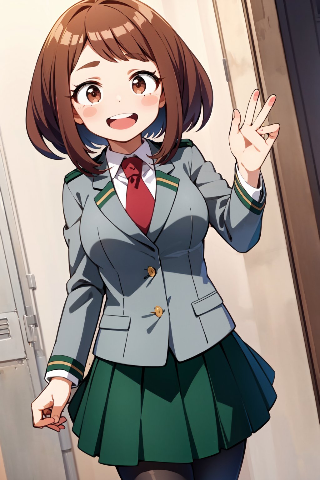 solo,  ochako,  blush stickers by Idkanymore50 on Tensor.Art