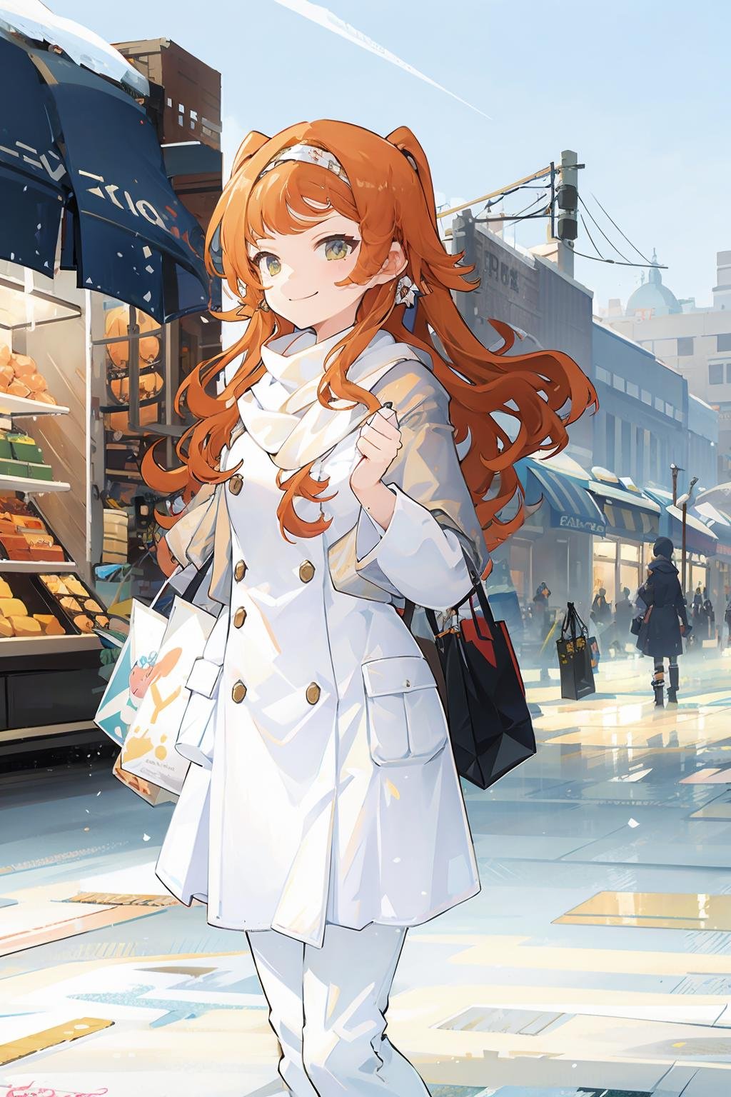 1girl,  (White scarf),  handbags by Ttan on Tensor.Art