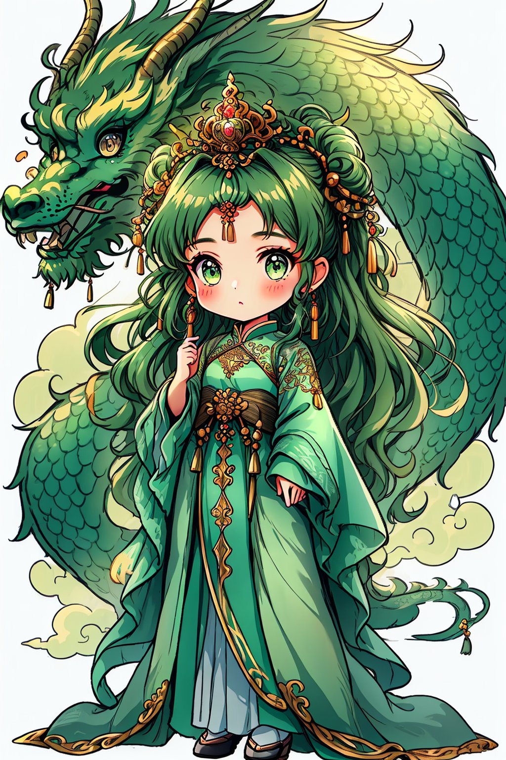 1girl,  blush,  chibi by 蔚蓝Blue on Tensor.Art