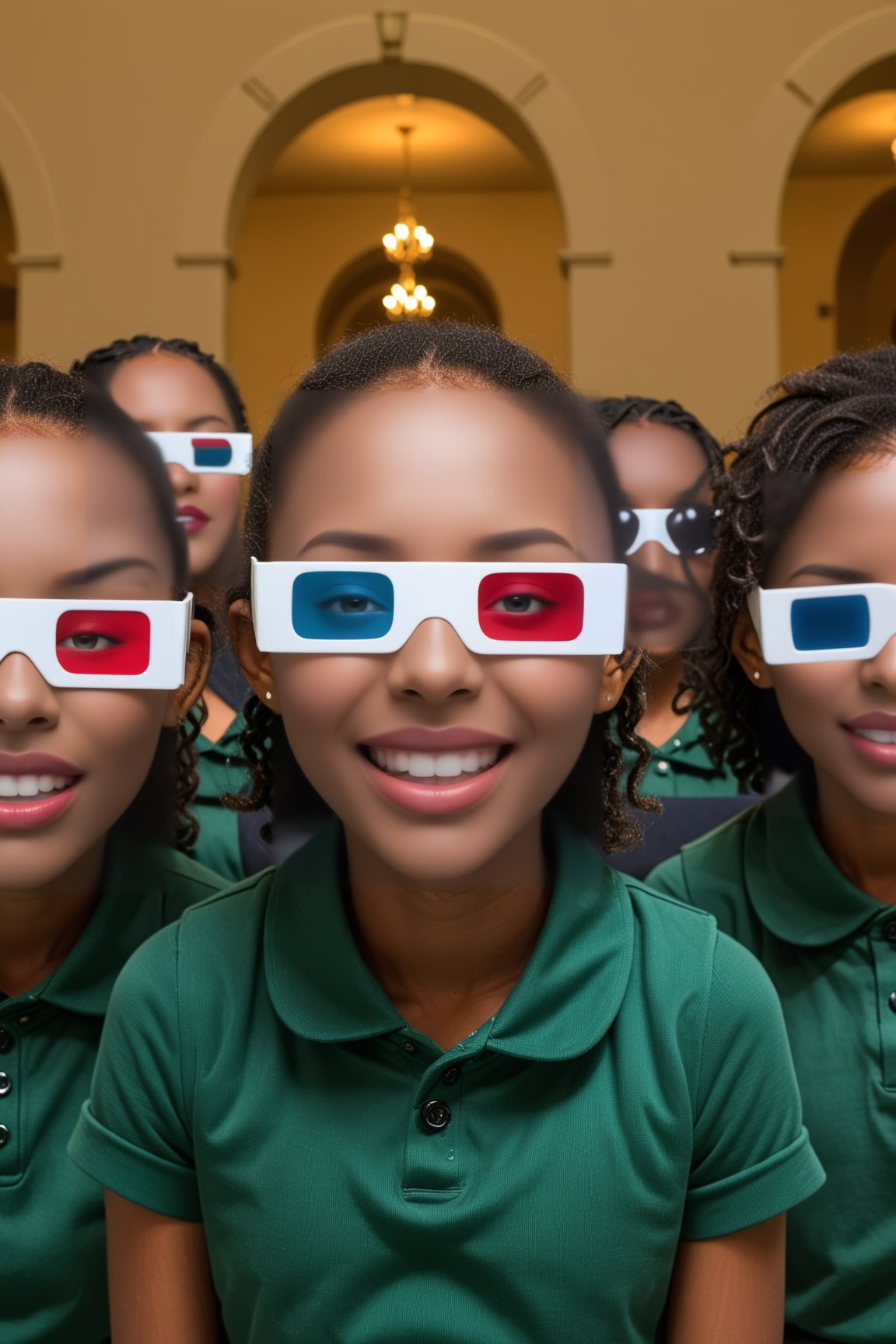 3dGlasses,  3girls,  african children by Chesthole on Tensor.Art