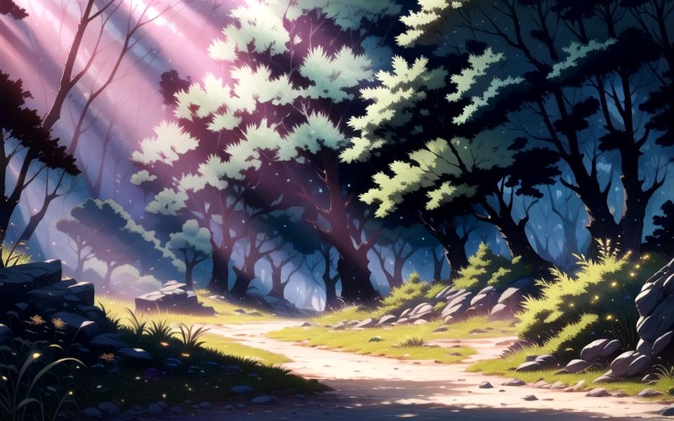 <lora:ManhwaUltima-000039:0.90>((manhwa-scenery)), tree, scenery, outdoors, no humans, grass, sunlight, nature, day, rock, light rays, forest, sunbeam, depth of field, path(((masterpiece))), (highest quality), best quality, highres, (intricate details), 8K, extremely detailed, Digital Art, (Hyper-Detailed Background:1.2), (realistic background),  (intricate details), award-winning, hyper-detailed, (illustration:1.1), 