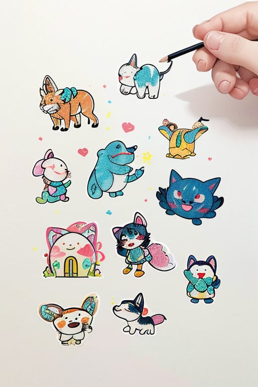 (Glowing), finely_detailed_face, fine details, tattoos sketches, little prince, bichon frise, dogs, fox, wolf, monsters, human, girl, boy, objects,reality,pixar, anime,disney, ghibli, 3d, 
/imagine prompt:Tiny cute hand drawn original characters, Sticker, Cute, Cool Colors, Disney Pixar, Contour, Vector, White Background, Detailed tattoo 

/imagine prompt:Tiny cute hand drawn original characters, Sticker, Cheerful, Tertiary Color, Kawaii, Contour, Vector, White Background, Detailed

/imagine prompt:Tiny cute hand drawn original characters, Sticker, Cute, Dark, Concept Art, Contour, Vector, White Background, Detailed

/imagine prompt:Tiny cute hand drawn original characters, Sticker, Adorable, Secondary Color, art toy style, Contour, Vector, White Background, Detailed

/imagine prompt:Tiny cute hand drawn original characters, Sticker, Cute, Bright Colors, Pencil Drawn, Contour, Vector, White Background, Detailed

/imagine prompt:Tiny cute hand drawn original characters, Sticker, Adorable, Cool Colors, Art brut style, Contour, Vector, White Background, Detailed

/imagine prompt:Tiny cute hand drawn original characters, Sticker, Adorable, Secondary Color, kinetic art style, Contour, Vector, White Background, Detailed

/imagine prompt:Tiny cute hand drawn original characters, Sticker, Happy, Holographic, Pencil Drawn, Contour, Vector, White Background, Detailed

/imagine prompt:Tiny cute hand drawn original characters, Sticker, Content, Bright Colors, Rough Charcoal, Contour, Vector, White Background, Detailed

/imagine prompt:Tiny cute hand drawn original characters, Sticker, Cheerful, Earthy, Retro, Contour, Vector, White Background, Detailed,Cutetoo,(best quality,Sexy_attire ,WOOHEE,modelshoot style,miniwool,3D,photorealistic,pastelbg