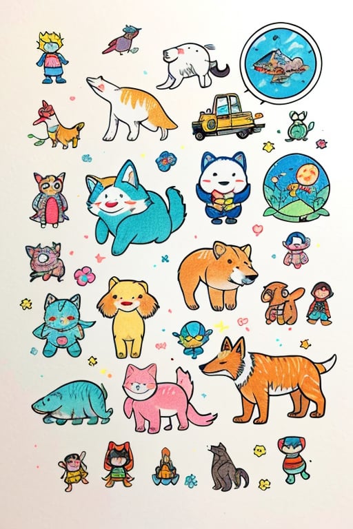 (Glowing), finely_detailed_face, fine details, tattoos sketches, little prince, bichon frise, dogs, fox, wolf, monsters, human, girl, boy, objects,reality,pixar, disney, ghibli, 3d, 
/imagine prompt:Tiny cute hand drawn original characters, Sticker, Cute, Cool Colors, Disney Pixar, Contour, Vector, White Background, Detailed tattoo 

/imagine prompt:Tiny cute hand drawn original characters, Sticker, Cheerful, Tertiary Color, Kawaii, Contour, Vector, White Background, Detailed

/imagine prompt:Tiny cute hand drawn original characters, Sticker, Cute, Dark, Concept Art, Contour, Vector, White Background, Detailed

/imagine prompt:Tiny cute hand drawn original characters, Sticker, Adorable, Secondary Color, art toy style, Contour, Vector, White Background, Detailed

/imagine prompt:Tiny cute hand drawn original characters, Sticker, Cute, Bright Colors, Pencil Drawn, Contour, Vector, White Background, Detailed

/imagine prompt:Tiny cute hand drawn original characters, Sticker, Adorable, Cool Colors, Art brut style, Contour, Vector, White Background, Detailed

/imagine prompt:Tiny cute hand drawn original characters, Sticker, Adorable, Secondary Color, kinetic art style, Contour, Vector, White Background, Detailed

/imagine prompt:Tiny cute hand drawn original characters, Sticker, Happy, Holographic, Pencil Drawn, Contour, Vector, White Background, Detailed

/imagine prompt:Tiny cute hand drawn original characters, Sticker, Content, Bright Colors, Rough Charcoal, Contour, Vector, White Background, Detailed

/imagine prompt:Tiny cute hand drawn original characters, Sticker, Cheerful, Earthy, Retro, Contour, Vector, White Background, Detailed,Cutetoo,(best quality,Sexy_attire ,WOOHEE,modelshoot style,miniwool,3D,photorealistic,pastelbg