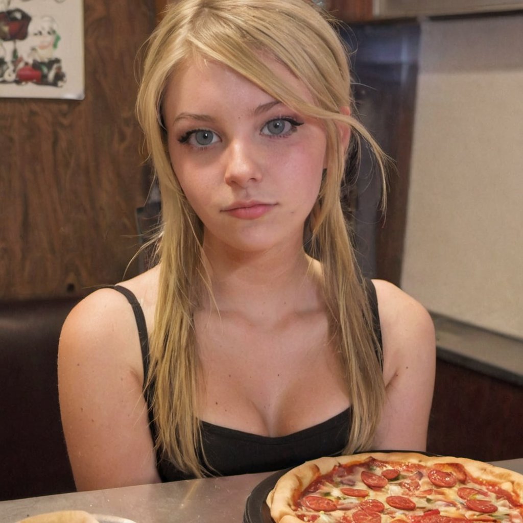 21yo waitress, pizza parlor