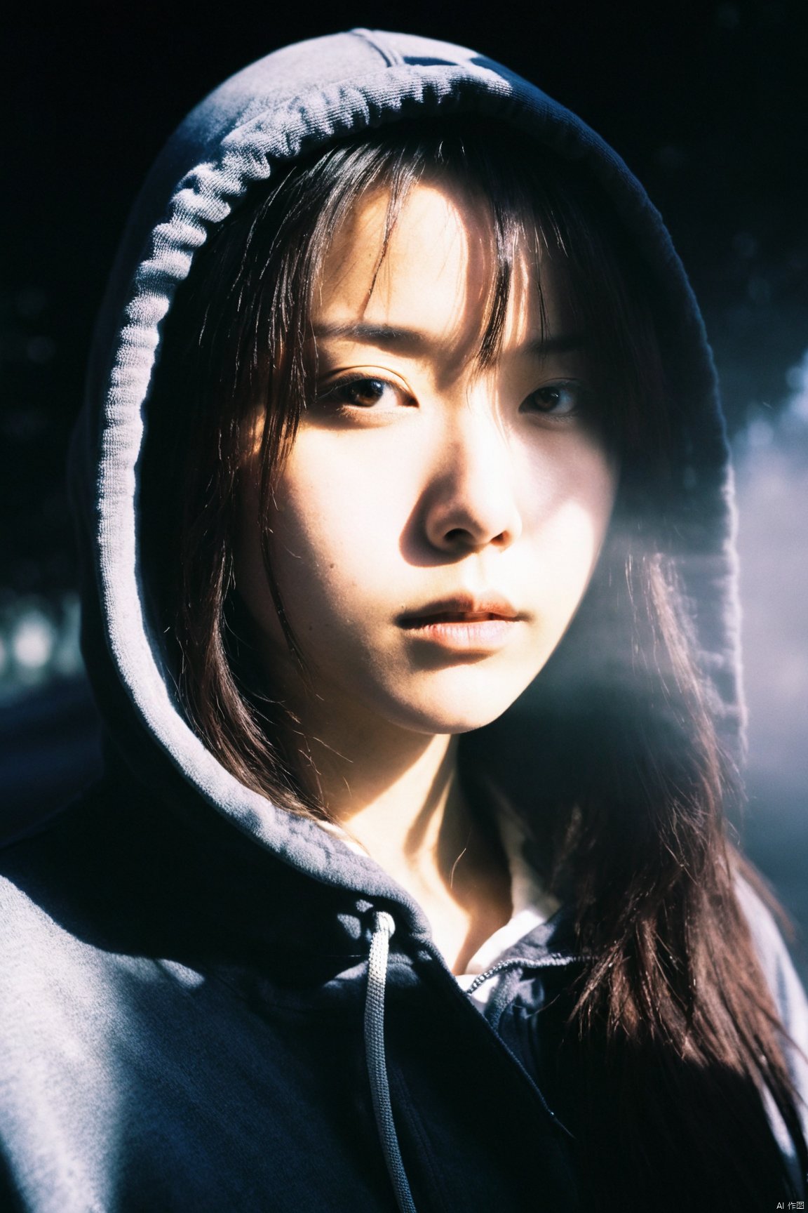 a girl close up,  chinese girl,  tyndall effect by minus on Tensor.Art
