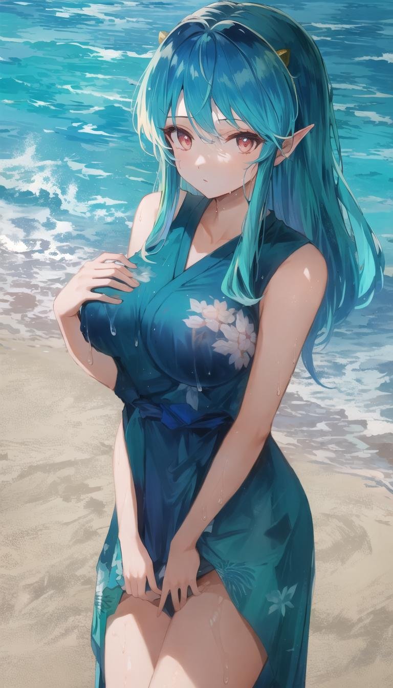 lum,  green hair,  horns by VeryFirstQuestion on Tensor.Art