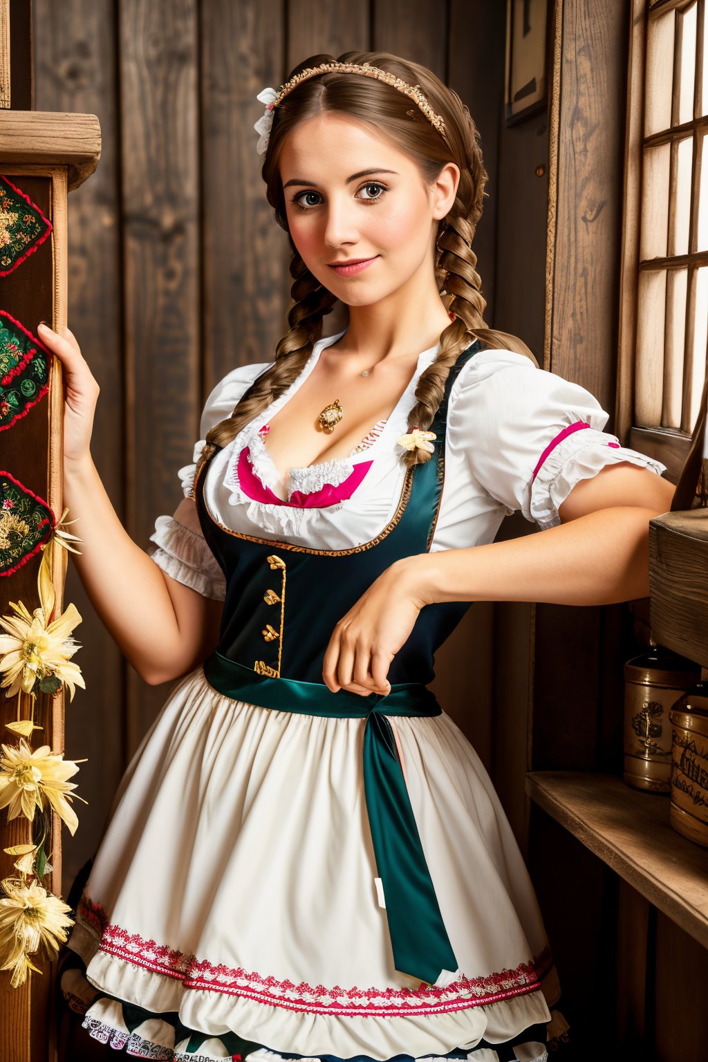 portrait painting of 1girl as german woman,  annie,  dirndl by Konan on Tensor.Art