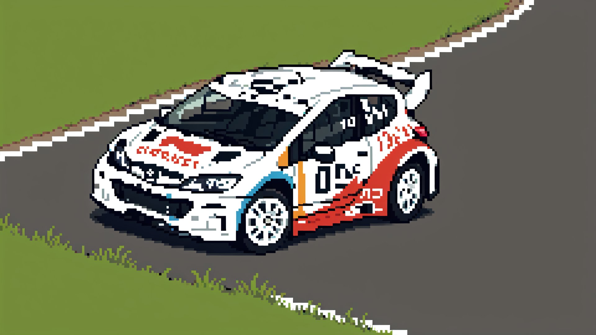 HD,  4K,  masterpiece,  best quality,  photography,  realistic,  realism,  photorealism,  206,  WRC,  Peugeot,  car,  silver,  speeding,  running,  motion, Pixel art,<lora:EMS-259268-EMS:0.600000>