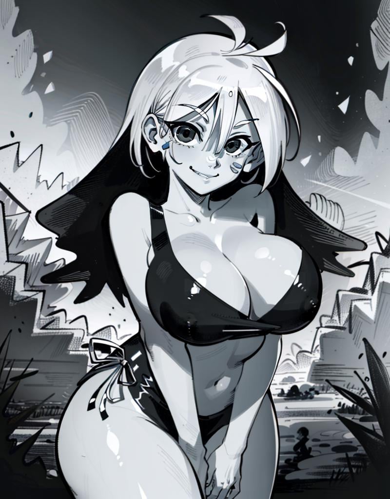 1gir, dress, long hair, smile,vampire, wings, (wide hips, big breast, curvy:1.2), (very happy, smile:1), looking at viewer, (from above:1), leaning forward, monochrome, greyscale, ink, white background,(masterpiece:1.2), (best quality, highest quality), (ultra detailed), (8k, 4k, intricate), (Cowboy shot:1.2), (50mm), (highly detailed:1.2),(detailed face:1.2), detailed_eyes,(gradients),(ambient light:1.3),(cinematic composition:1),Accent Lighting,extremely detailed,original, highres,(perfect_anatomy:1.2), sfw,<lora:InkToon_style-20V2:1>