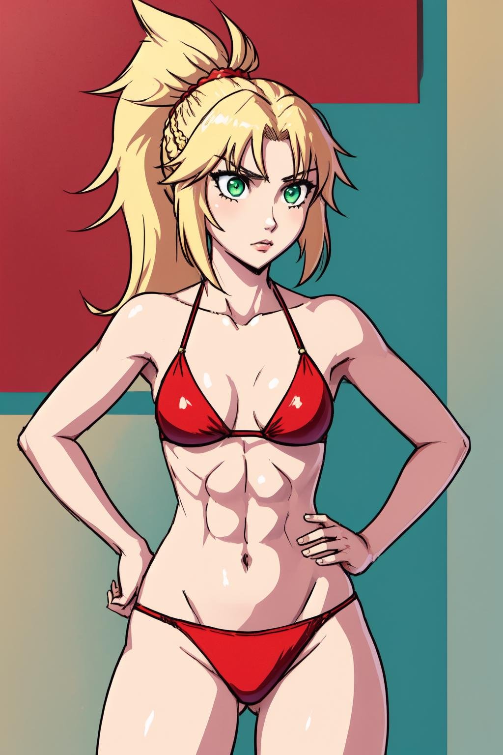 mordred \(fate\),  green eyes,  blonde hair by TheCheckeredSausage on Tensor.Art