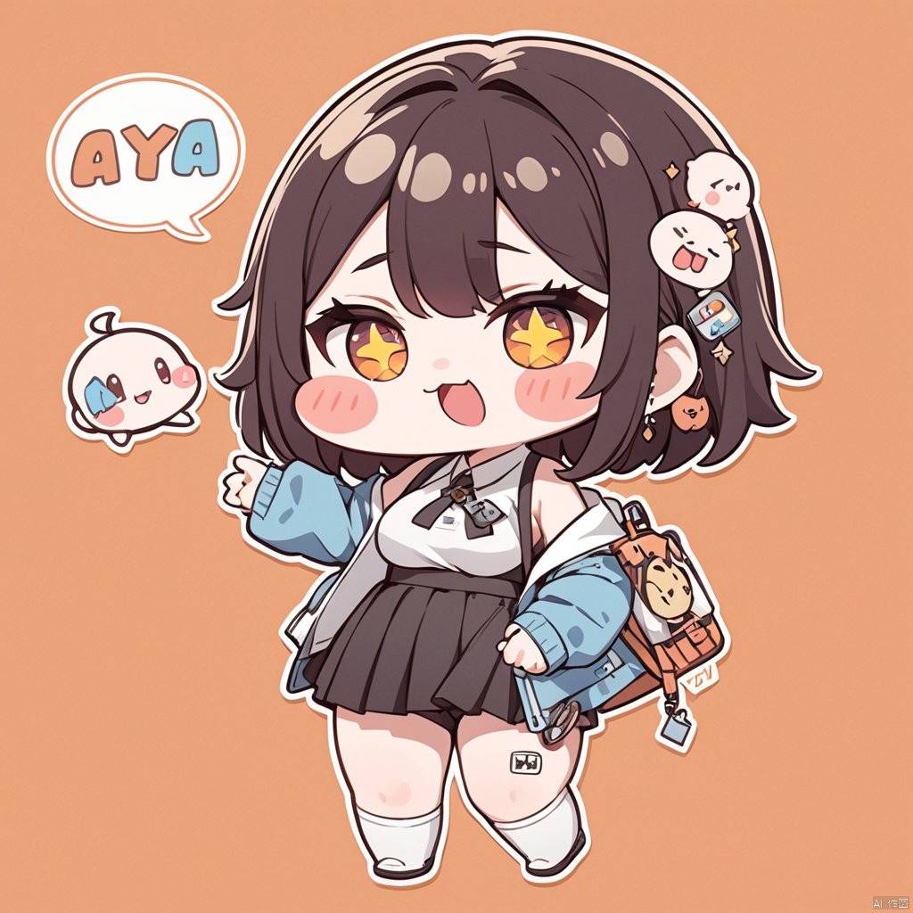 +_+,chibi,blush stickers,aya, masterpiece, best quality,