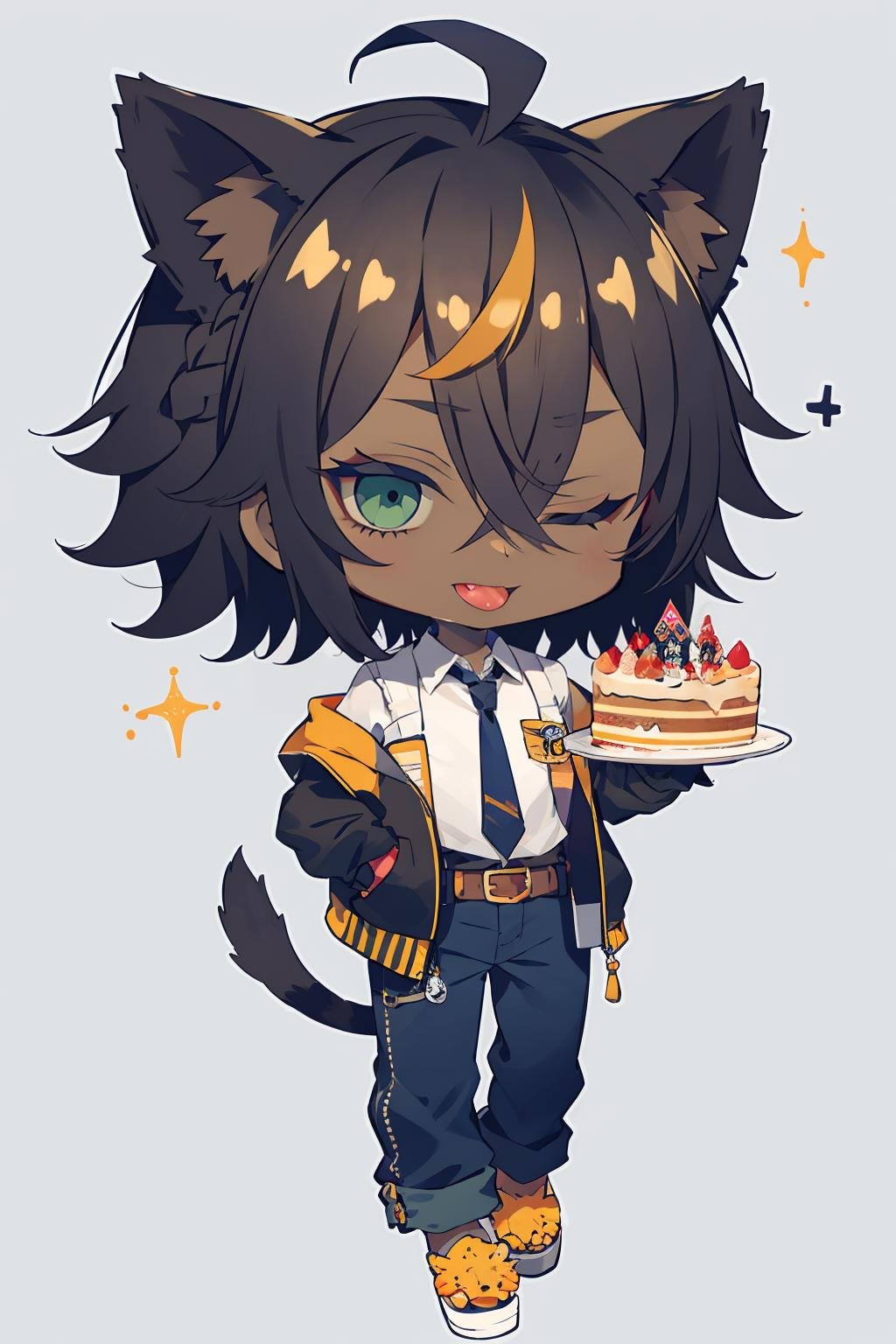 animal ears,  dark-skinned male,  multiple boys by 才不是今宵呢！ on Tensor.Art