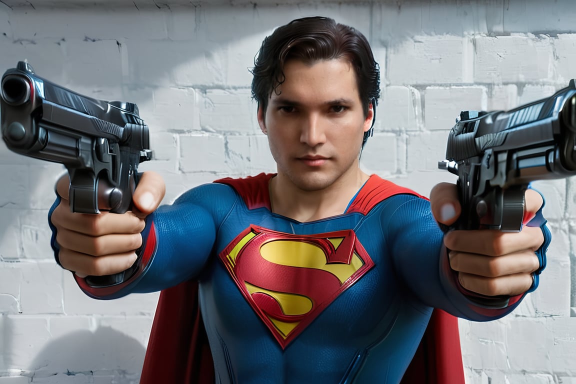 a realistic image of RubenDario,  (RubenDario in a Superman costume),  masterpiece by user_681668647961468255 on Tensor.Art