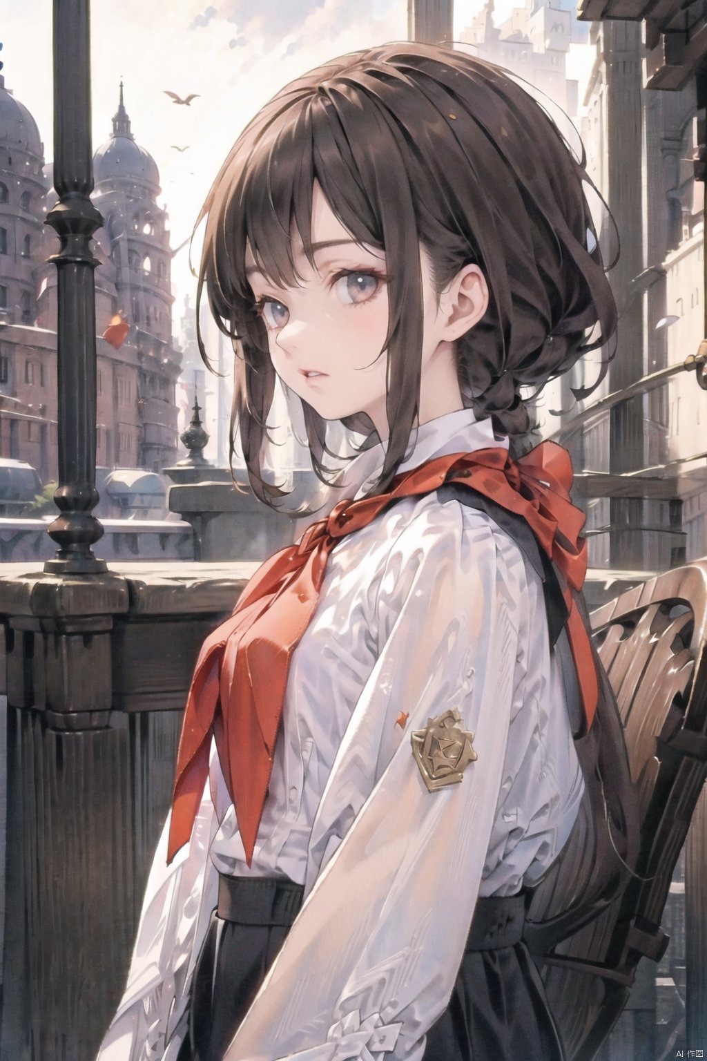  masterpiece,highres,1girl,solo,cccpuniform,red neckchief