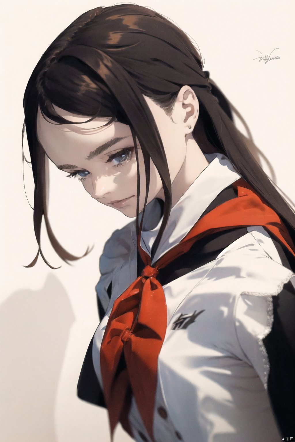  masterpiece,highres,1girl,solo,cccpuniform,red neckchief, simple drawing