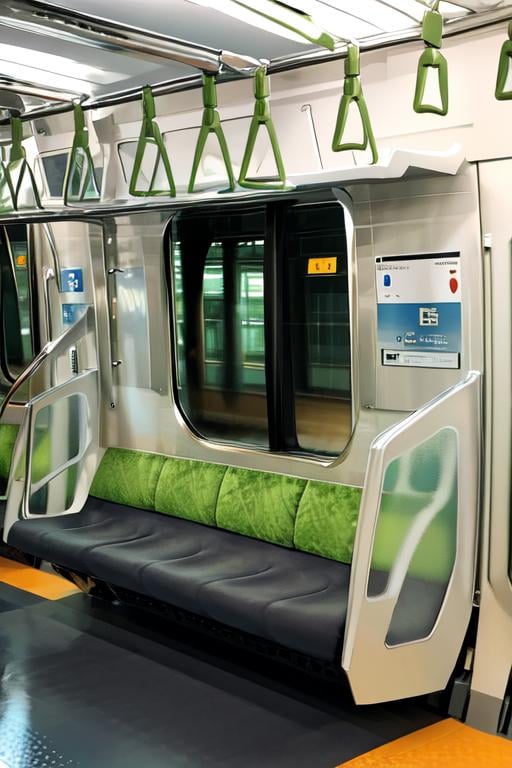 masterpiece, best quality, ultra-detailed, illustration,E235, train interior, <lora:E235_V5:1>