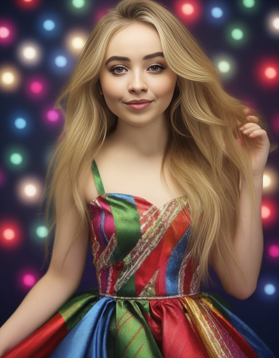 SabrinaCarpenter,<lora:SabrinaCarpenterSDXL:1>(masterpiece:1.1), (ultra hi res:1.2), (full body) picture of a woman, full of color christmas dress, high quality, highly detailed, (Sharpdetail:1.3), (PhotoGrain:1.5), photorealism, hyperrealism, realistic, real, natural color, cold tone <lora:SDXL1.0_Essenz-series-by-AI_Characters_Style_HighQualityHeavilyPostProcessedPhotography-v1.1-'Hal':1> <lora:add-detail-xl:1>