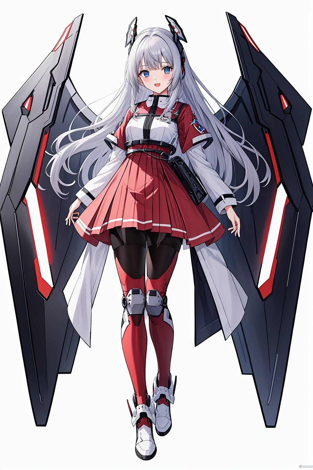 1 girl,  solo,  red Mecha pants by 蔚蓝Blue on Tensor.Art