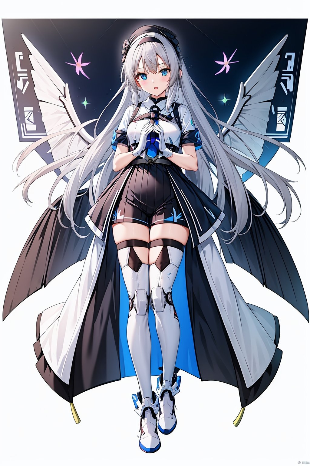 1 girl,  solo,  gradual change color Mecha pants by 蔚蓝Blue on Tensor.Art
