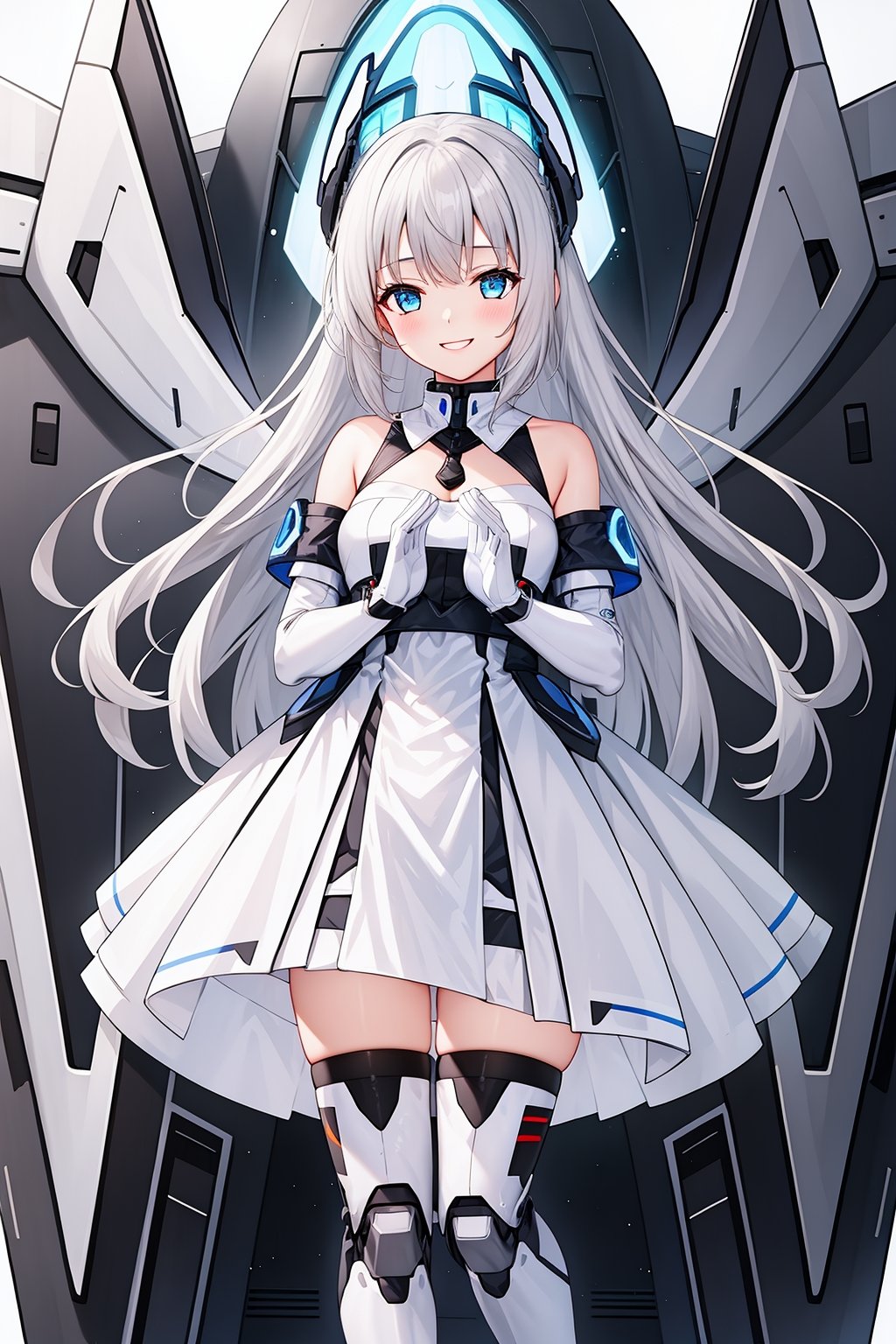 1girl,  bare shoulders,  boots by 蔚蓝Blue on Tensor.Art