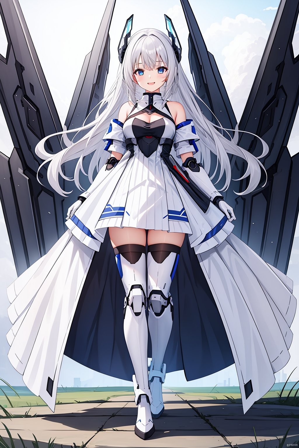 1girl,  bare shoulders,  boots by 蔚蓝Blue on Tensor.Art