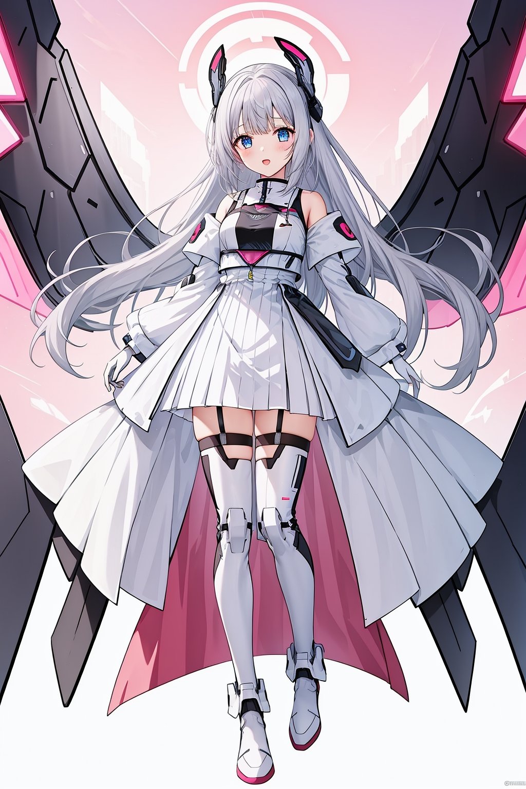 1 girl,  solo,  pink Mecha pants by 蔚蓝Blue on Tensor.Art