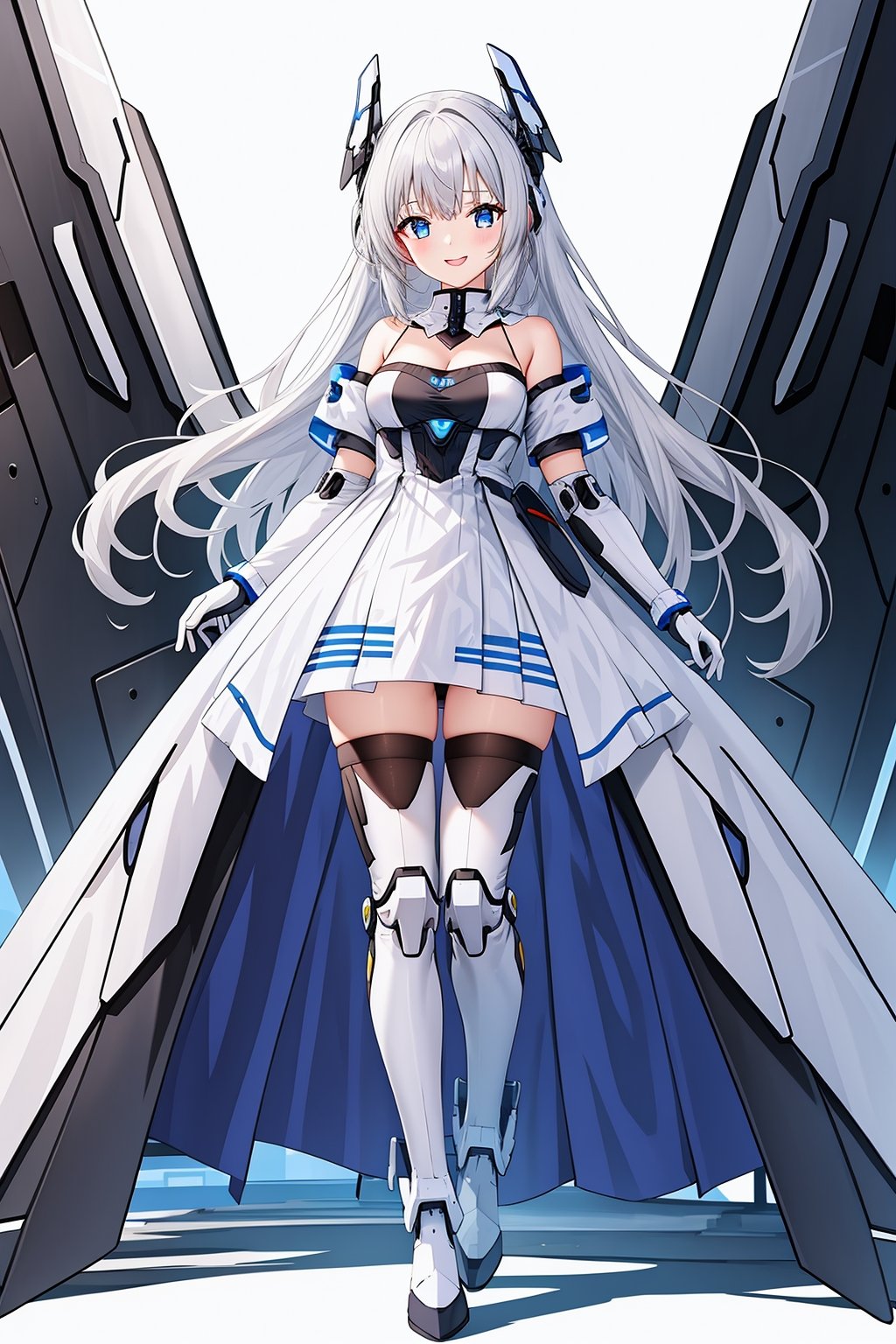 1girl,  bare shoulders,  boots by 蔚蓝Blue on Tensor.Art