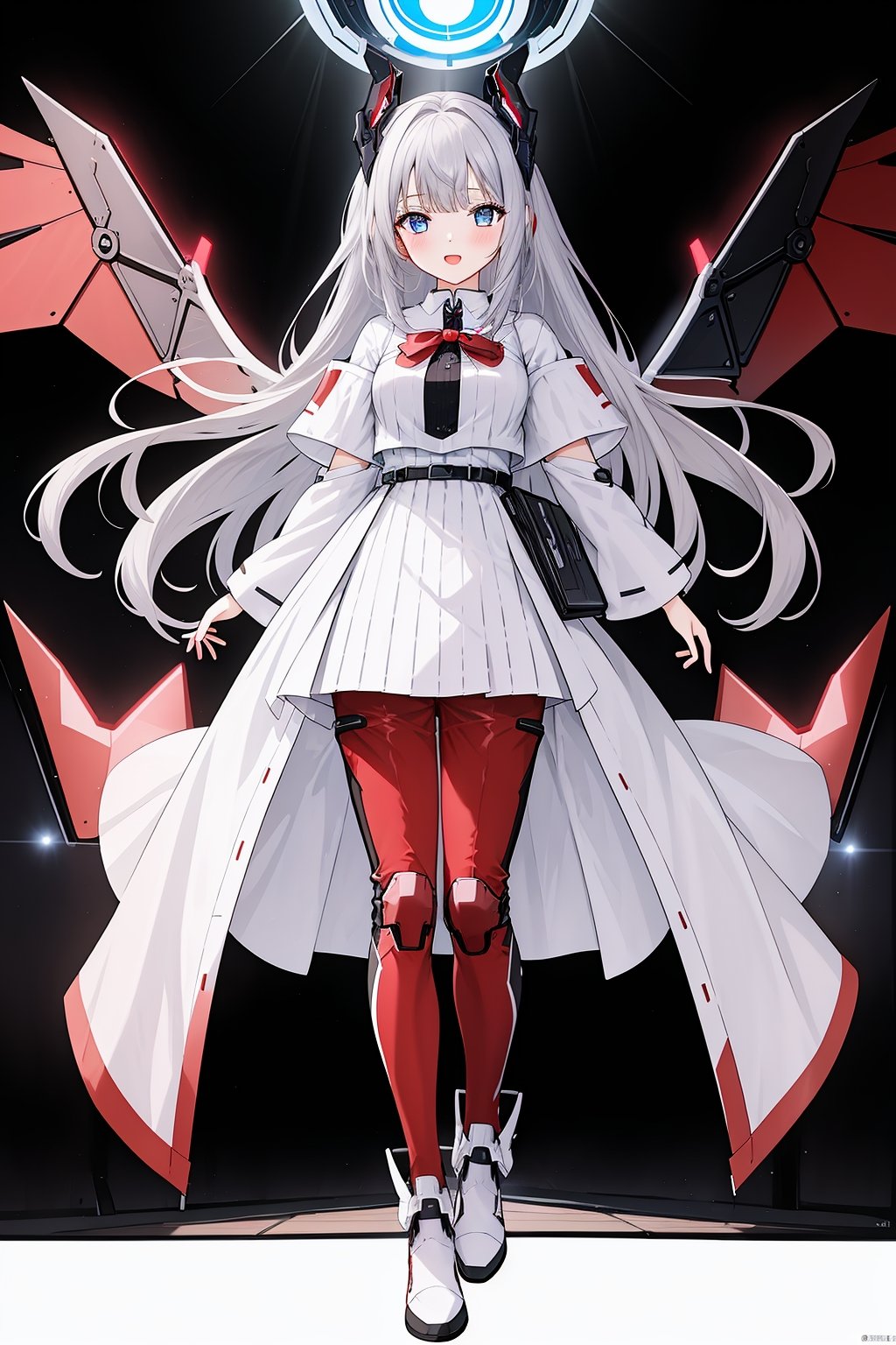 1 girl,  solo,  red Mecha pants by 蔚蓝Blue on Tensor.Art