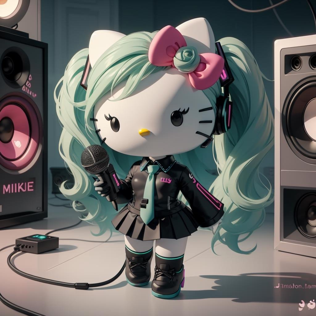hello_kitty,  1girl,  hatsune miku by Lembont on Tensor.Art