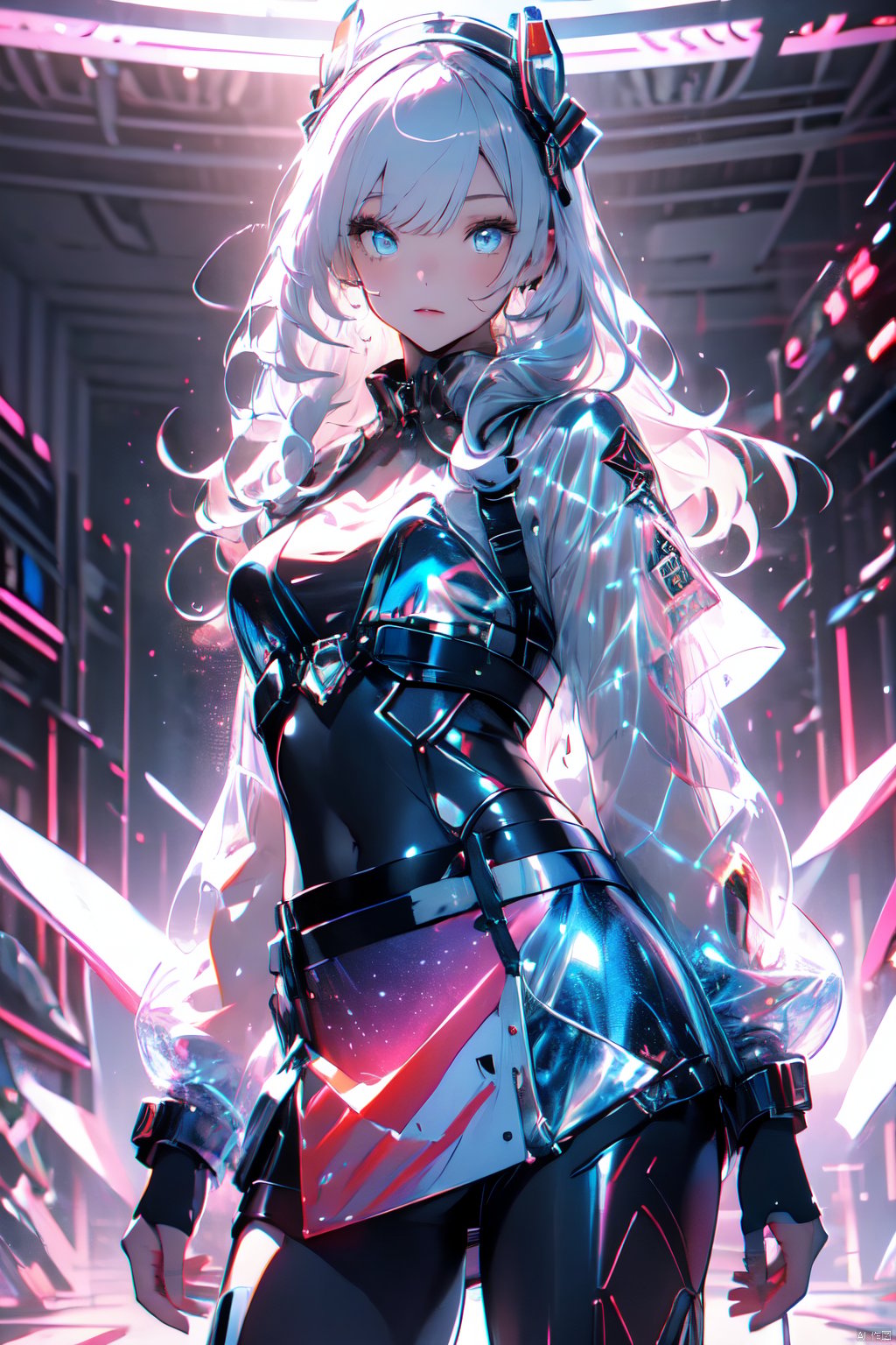 1 girl,  frontal,  blue eyes by 寒冬 on Tensor.Art