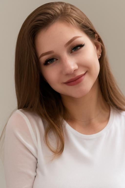 sexy,<lora:kat_soria:1>,kat_soria,white shirt,portrait,smile, 