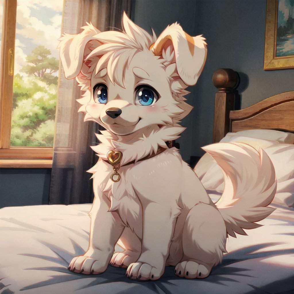 Stylized anime artwork, puppyMasterpiece, best quality, absurdres, soft warm lighting