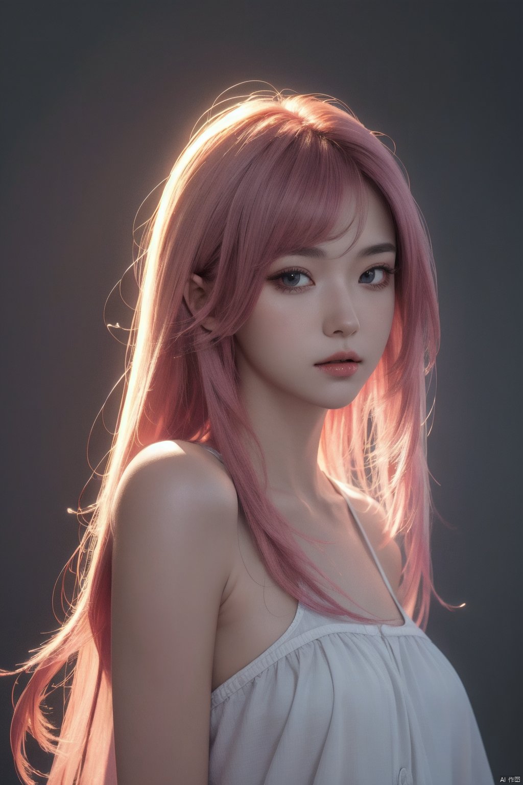 best quality,masterpiece,realistic,highres,Highly detailed,1girl,Photographic,gradient hair,