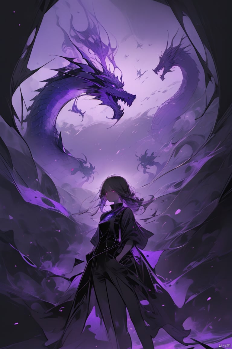 mastepiece, best quality, ethereal dragon, fantasy art, backlighting, ethereal glow, purple theme,<lora:EMS-275678-EMS:0.800000>