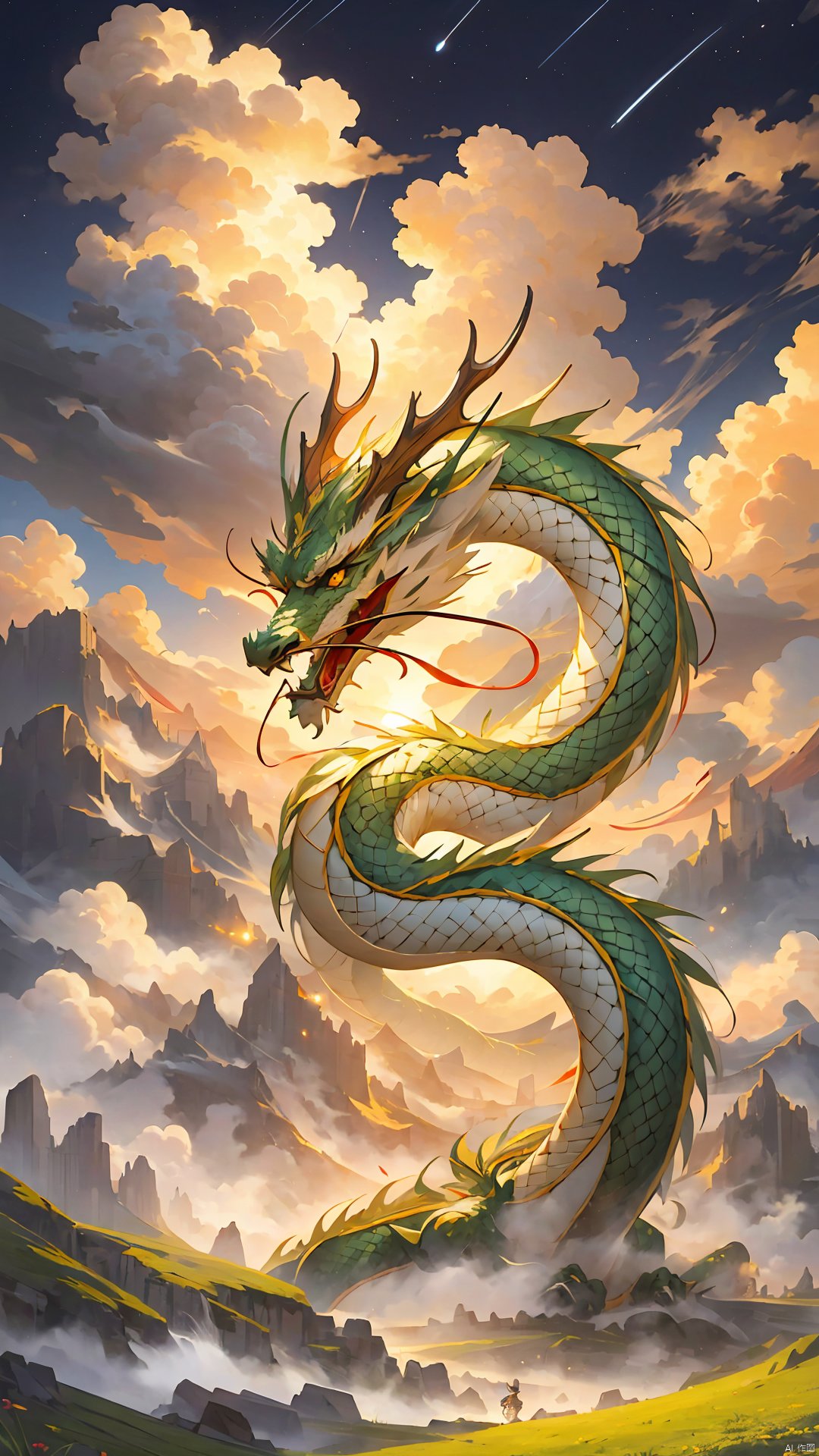 dragon,  days,  cloudy by 符号 on Tensor.Art
