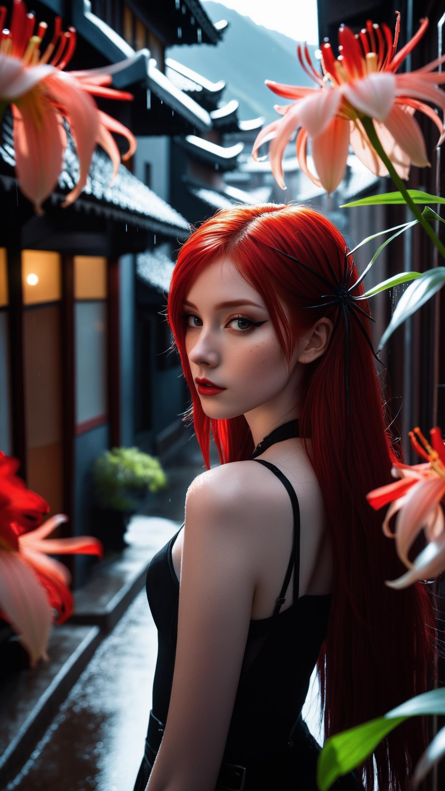 1girl, spider lily, red flowers, rain, sky, mountain, long hair, upper body, from above, Dark shot, city street, pastel goth, sexy goth girl, photo of cute 24 years old redhead woman, cinematic shot, hard shadows, photorealistic, cute face, looking at viewer1girl, spider lily, red flowers, rain, sky, mountain, long hair, upper body, from above, Dark shot, city street, pastel goth, sexy goth girl, photo of cute 24 years old redhead woman, cinematic shot, hard shadows, photorealistic, cute face, looking at viewer1girl, spider lily, red flowers, rain, sky, mountain, long hair, upper body, from above, Dark shot, city street, pastel goth, sexy goth girl, photo of cute 24 years old redhead woman, cinematic shot, hard shadows, photorealistic, cute face, looking at viewer